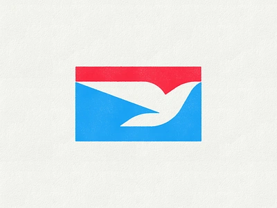 Full Send 📭 ben stafford bird branding design envelope fast flying geometric illustration logo mail mark postage postal service speedy texture united states usps vector