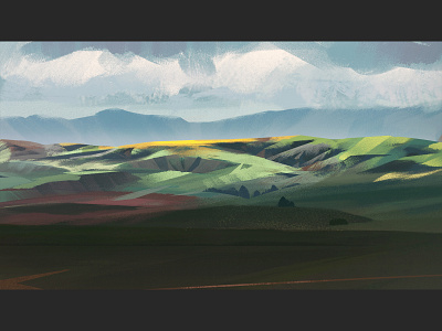 Land animation artwork background design color concept illustration visdev