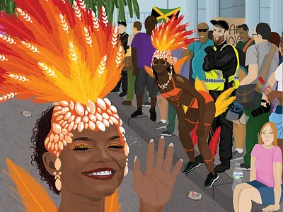 Views from Carnival 3 carnival covid digital art digital illustration illustration london notting hill carnival
