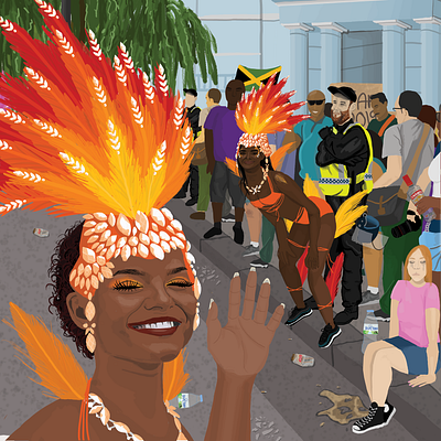 Views from Carnival 3 carnival covid digital art digital illustration illustration london notting hill carnival