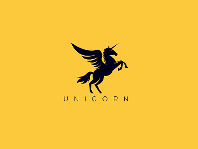 Unicorn Logo 3d animation branding graphic design horse horse logo logo motion graphics pegasus ui unicorn unicorn logo unicorn vector logo wings