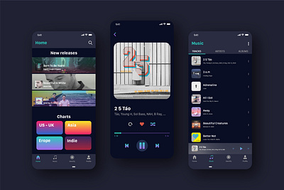 Music App app branding design illustration logo ui ux