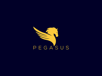 Pegasus Logo 3d animation branding graphic design horse horse logo horse wings logo motion graphics pegasus pegasus logo pegasus vector logo ui ux wings wings logo