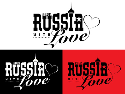 From Russia With Love - logo art direction bach brand identity branding graphic design heart identity design illustration logo love music onion dome orchestra red russia star vector