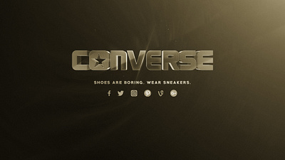 Converse logo reveal advertising design graphic design motion design motiongraphics