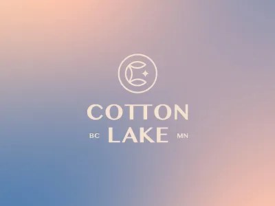 Cotton Lake cotton gradient graphic lake logo minimal minnesota simplistic typography