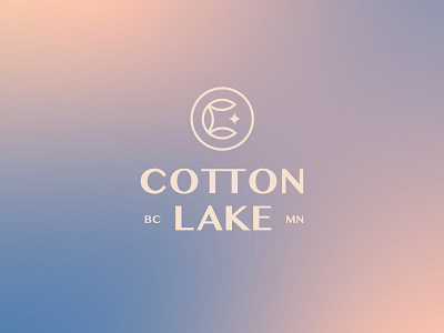 Cotton Lake cotton gradient graphic lake logo minimal minnesota simplistic typography