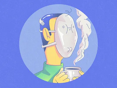 mask character character design color design dribbble illustration shapes