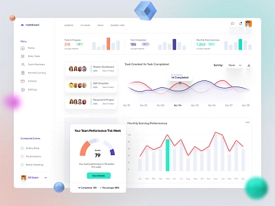 Project Management Dashboard Design admin admin interface admin panel admin theme admin ui analytics bootstrap dahsboard dashboad dashboard graphs project management sidebar stats tailwind user dashbaord user panel widgets