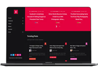 Glekk - Elementor Blog & Magazine WordPress Theme animation blog creative design envato javascript themeforest tweenmax ux wordpress
