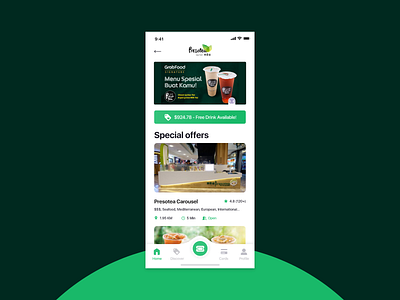 Presotea Home page app design ux