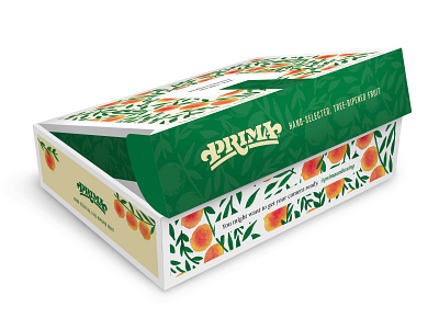 Fruit Gift Box Design box california creative direction farming food gift box graphic design illustration nectarines peaches