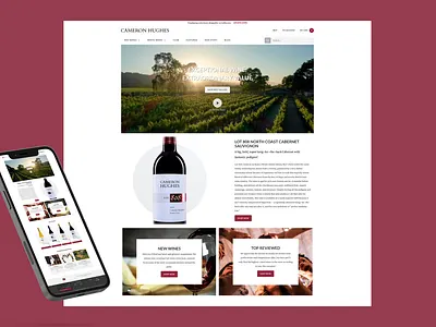 Wine website - landing page design ecommerce ui ux web web design website