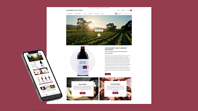 Wine website - landing page design ecommerce ui ux web web design website