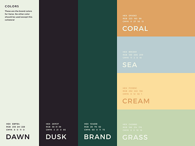 Varso - Brand Colors branding clean colors design illustration logo minimal typography ui vector