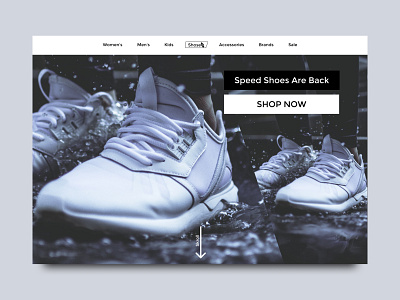Shoe store concept design shoes shop ui ux