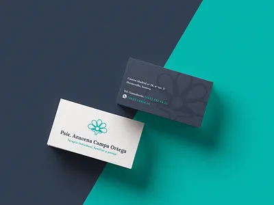 Azucena Campa branding brand branding business card cards clean flower lines logo logotype mockup psychology spirituality stationary stationery therapist therapy