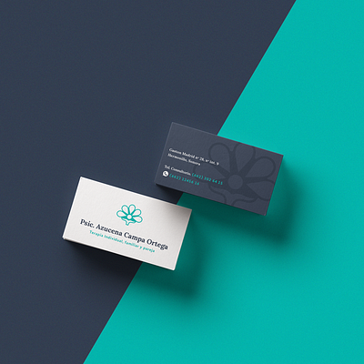 Azucena Campa branding brand branding business card cards clean flower lines logo logotype mockup psychology spirituality stationary stationery therapist therapy