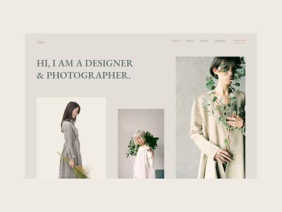 Modern & Minimal - Photographer Web Portfolio. adobe xd minimal design modern web design