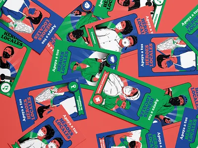 Apoya a tus Héroes Locales character design covid19 design graphic design heroes illustration pandemic