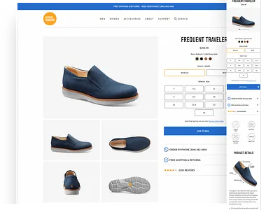 Shoe website design ecommerce ui ux web web design website