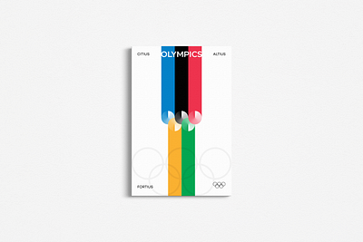 Olympics poster branding design flat geometric illustration logo mark modern olympic games olympics rings sport symbol ui