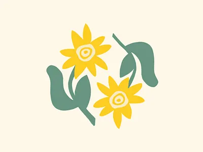 Summer wildflowers abstract flower illustration flower logo flowers icon iconography illustration michigan minimal procreate