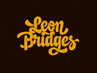 Leon Bridges design digitalart graphicdesign handlettering illustrator leon bridges lettering music photoshop retro script lettering texture type typography vector vintage