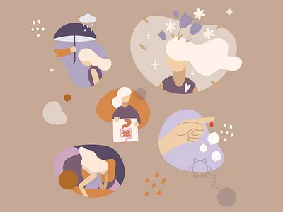 Women's health branding health illustration lifestyle woman