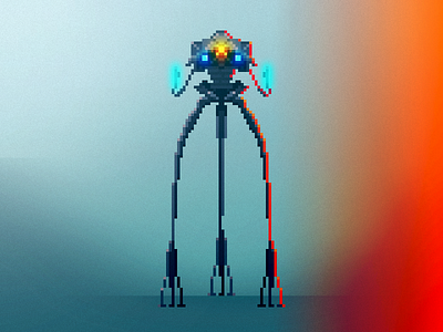 Alien Tripod (War Of The Worlds 2005) [Pixel Art] alien movie pixel pixel art pixelart tripod war of the worlds