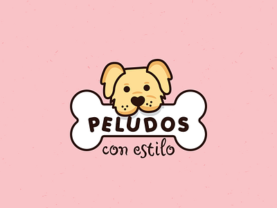 Peludos con estilo brand brand identity branding character cute animal dog dog illustration dog logo logo design mexico city pink puppy spanish vector