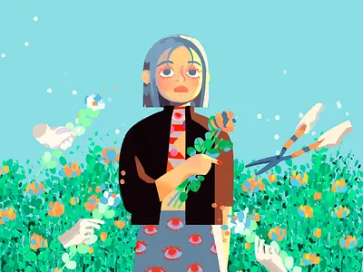 The hands went up and down unwillingly character character design color digital art editorial illustration illustration