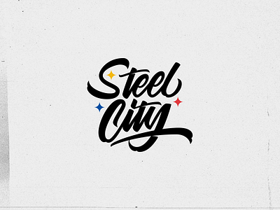 Steel City - Lettering adobe illustrator brush lettering brushpen goodtype hand lettering herewego lettering nfl pgh pittsburgh script script lettering steel city steelers the terrible towel tshirt lettering typeyeah vector vector lettering yinz