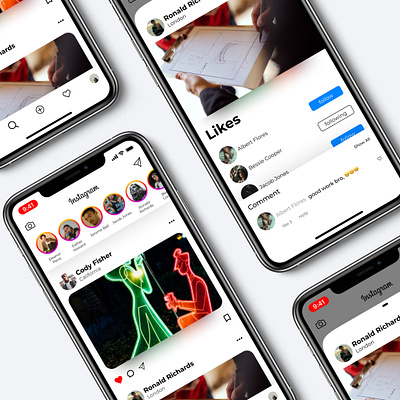 instagram reDesign appdesign figma illustrator invision ui uidesign uiinspiration uiux ux webdesign