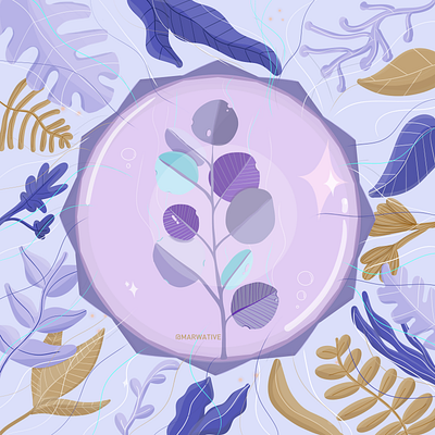Underwater | Illustration business character characterdesign color colorful creative design art illustration leaves plant illustration plants purple sketchbook sketches ui unique water