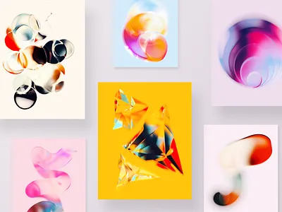 Spectral Exploration 3d c4d gradients illustration posters spectral