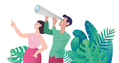 Illustration Team Salesforce 2d flat illustration vector
