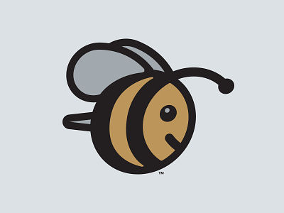 B Bee bee buzz gold gray logo sting stinger wings