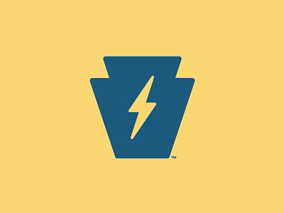 Keystone Spark blue icon identity keystone lightning logo pa pennsylvania philadelphia philly revolution spark yellow