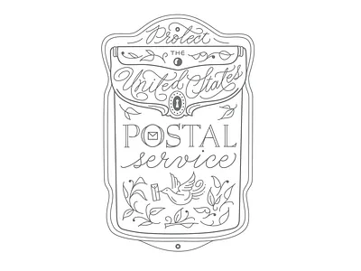 Protect the USPS calligraphic calligraphy design hand drawn hand lettering handlettering illustration logo usps vector