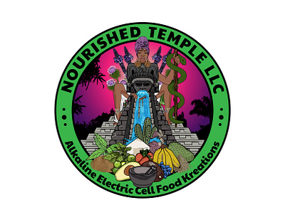 Nourished Temple Logo t shirt logo