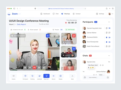 Zoomeet - Desktop Site branding call clean conference desktop meet meeting meeting app meeting apps minimal ui uiux ux web website zoom