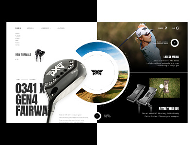 PXG Visual Store Concept ecommerce golf grid grid layout interface mockup sports strategy ui ux visual design web design