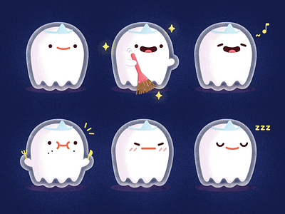 👻 cartoon ghost illustration sticker