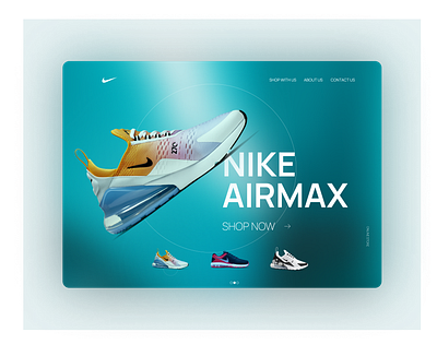 Nike store branding design green inspiration minimal neon nike product typography ui