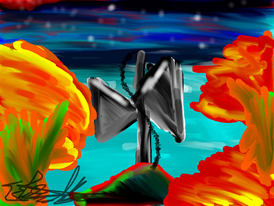 Sirenhead autumn art design digital painting horror illustration painting sirenhead