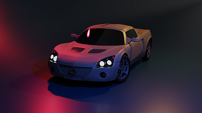 Opel Speedster 2005 3d art 3d artist 3d illustration 3d modeling blender blender3d design illustration low poly lowpoly