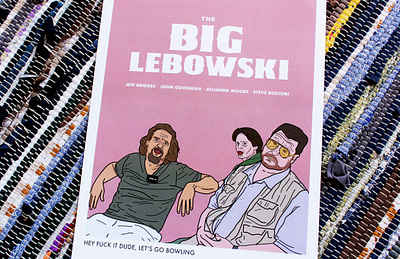 The Big Lebowski adobe illustrator illustration jeff bridges poster design the big lebowski vector