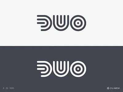 DUO Logo duo icon logo outlines simple stroke vector