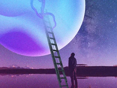 I don't know if "they" are welcome or not 80s chillout collage colorful cyberpunk digital art future funk futurewave futuristic graphic design